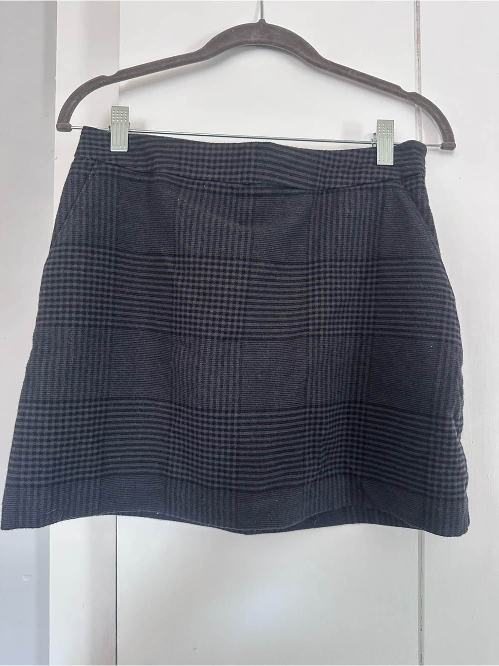Abercrombie & Fitch Black Plaid Mini Skirt